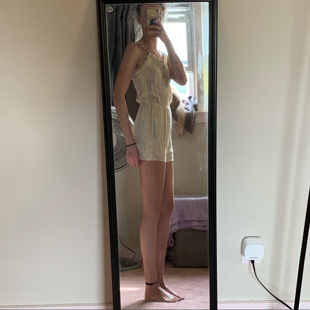 Kendall and Kylie Yellow Lace Romper